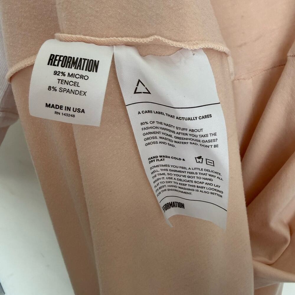 Reformation Pale Pink Fit & Flare Dress - Picture 4 of 5